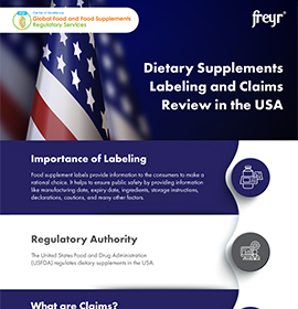 Dietary Supplements Labeling and Claims Review in the USA