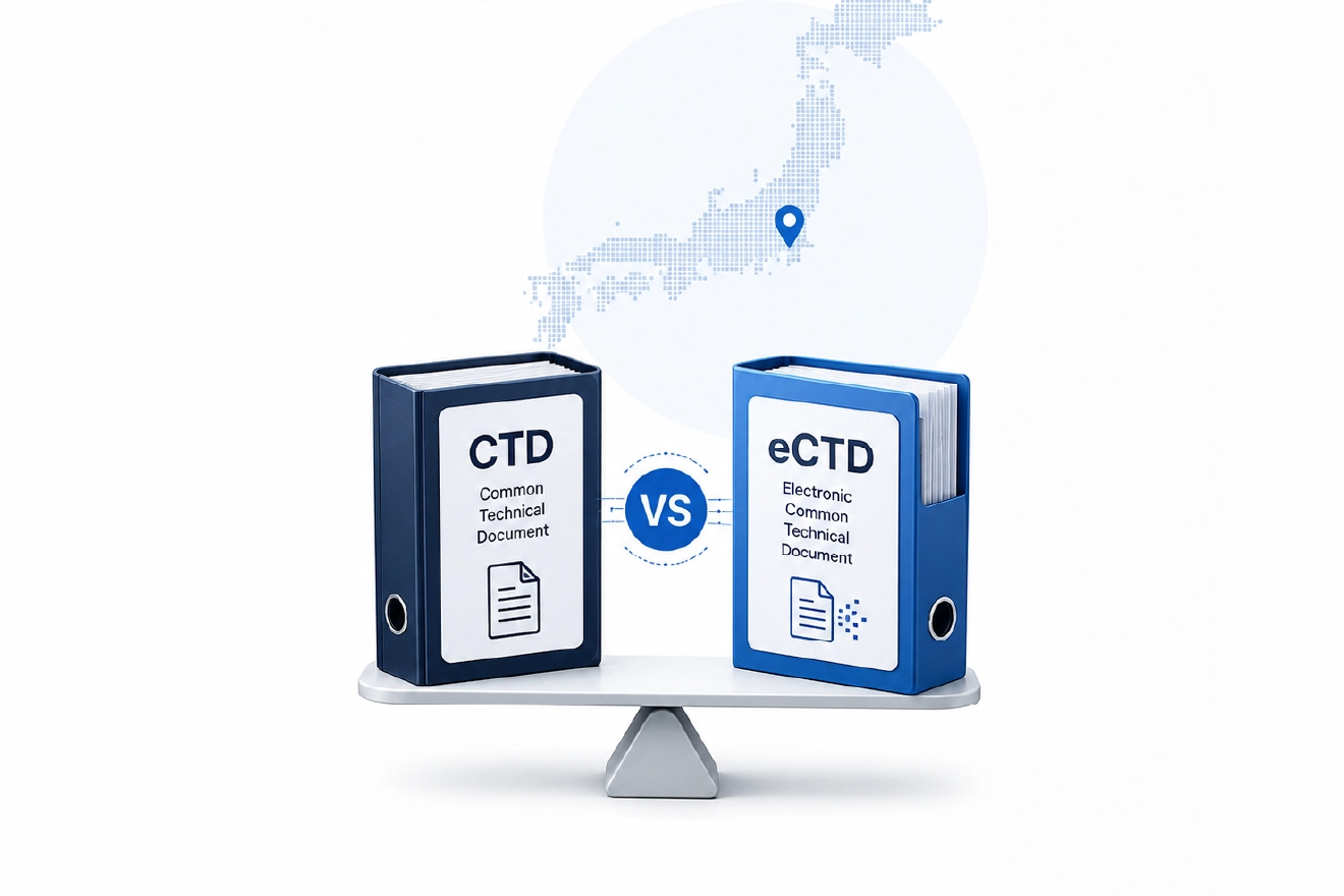 CTD vs. eCTD für Einreichungen in Japan: Welches Format PMDA ?