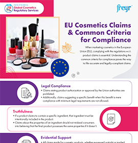 EU Cosmetics Claims & Common Criteria for Compliance 