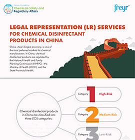 Legal Representation (LR) Services for  Chemical Disinfectant Products in China