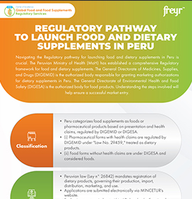 Regulatory Pathway to Launch Food and Dietary Supplements in Peru