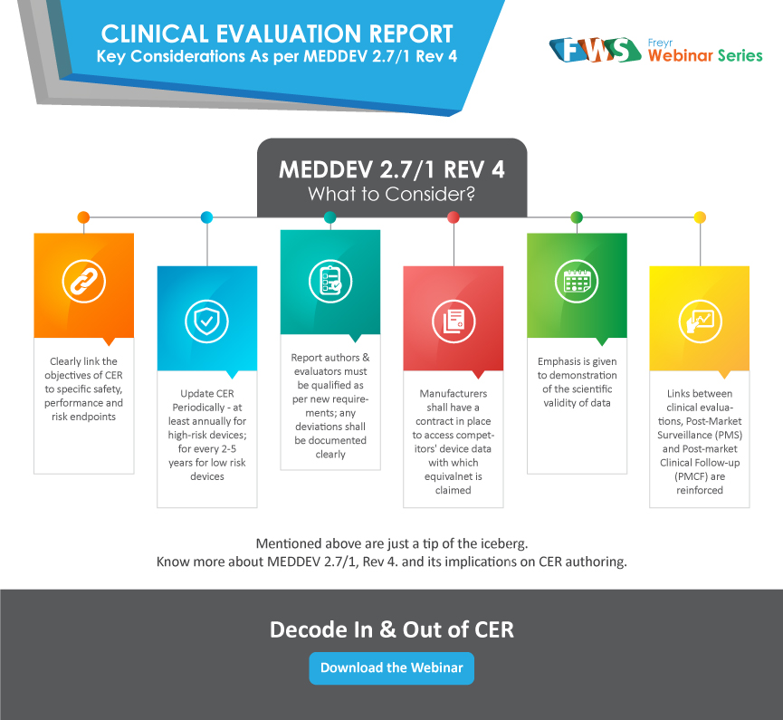Clinical Evaluation Report key Considerations as per MEDDEV 2.7 1 REV 4