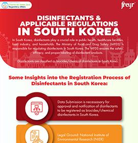 Désinfectants et réglementations applicables en Corée du Sud