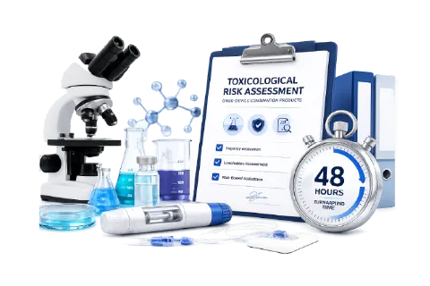 Beschleunigung der toxikologischen Risikobewertung für Kombinationsprodukte aus Arzneimitteln und Medizinprodukten innerhalb von 48 Stunden 