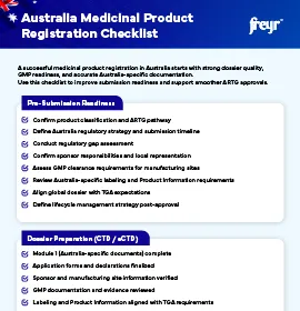  Checkliste für die Zulassung von Arzneimitteln in Australien