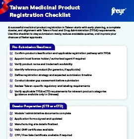 Checkliste für die Zulassung von Arzneimitteln in Taiwan
