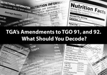 TGA’s labeling Amendments to TGO 91, and 92