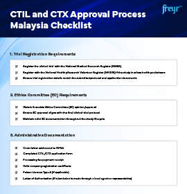 CTIL and CTX Approval Process Malaysia: Clinical Trial Submission Checklist 